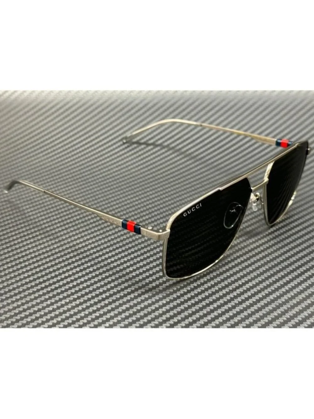 New Gucci Men Silver Sunglasses 60-14-145